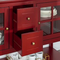 Transitional Antique Red 52 Inch TV Stand-4
