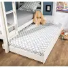 BTW40WH Contemporary Off-White Twin Trundle Bed