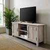 58 Inch Modern Farmhouse TV Stand - White Oak