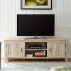 70 Inch Modern Farmhouse Wood TV Stand - White Oak