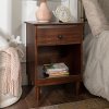 Modern Walnut Brown Nightstand - Spencer