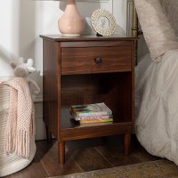Modern Walnut Brown Nightstand - Spencer