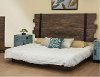 Clearance Rustic Industrial Brown Queen Platform Bed - Urban Art