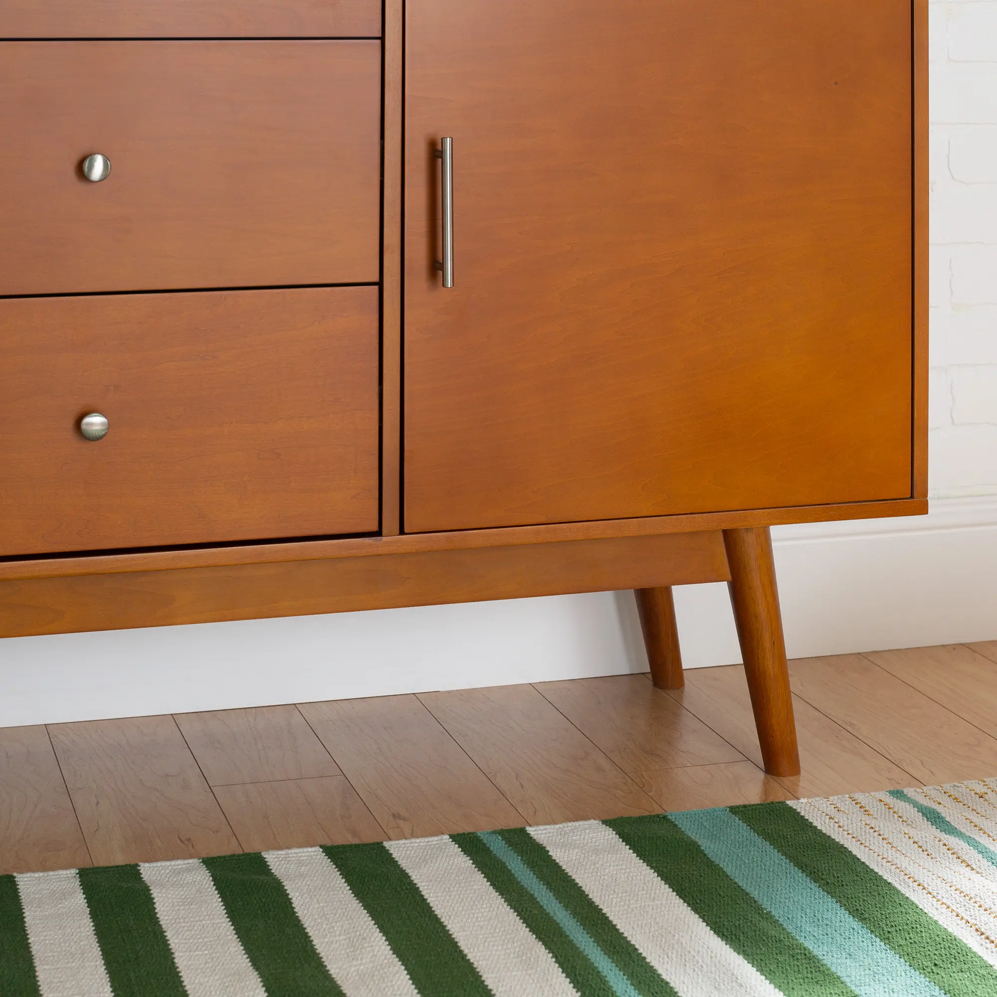 W60CMCAC 60 Inch Mid Century Modern Wood TV Stand - Acorn-2