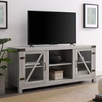 58 Inch Rustic Farmhouse TV Stand - Stone Grey