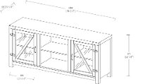 58 Inch Rustic Farmhouse TV Stand - Stone Grey-5