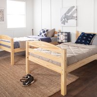 Contemporary Natural Twin-over-Twin Bunk Bed - Carolina-3