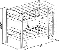 Contemporary Natural Twin-over-Twin Bunk Bed - Carolina-5