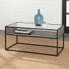 Rustic Glass Coffee Table - Gray Wash