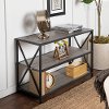 40 Inch Industrial Wood Bookcase - Gray Wash