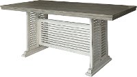 Farmhouse White and Gray Counter Height Dining Table - Stone