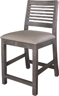 Gray 24 Upholstered Counter Height Stool - Stone