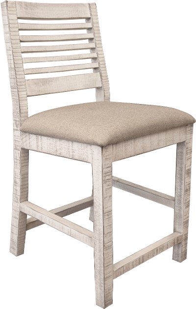 White 24 Upholstered Counter Height Stool - Stone
