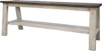 Farmhouse White and Gray Dining Room Bench - Stone