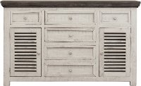 Farmhouse White and Gray Dining Room Buffet - Stone