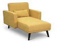 Modern Madrid Mustard Yellow Convertible Chaise - Jenna
