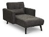Modern Cozy Granite Gray Convertible Chaise - Jenna