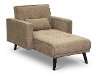 Modern Cozy Chestnut Brown Convertible Chaise - Jenna