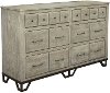 Clearance Rustic Industrial Whitewashed Dresser - Vista