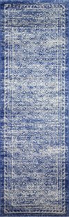 Transitional Zaylee Blue 8 Foot Runner Rug - Mayfair