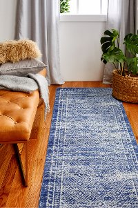 Transitional Zaylee Blue 8 Foot Runner Rug - Mayfair-2