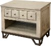Rustic Industrial Whitewashed Nightstand - Vista