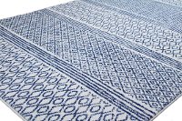 Transitional Zemarah Blue and Ivory 8 Foot Runner Rug - Mayfair-3