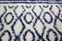 Transitional Zemarah Blue and Ivory 8 Foot Runner Rug - Mayfair-6