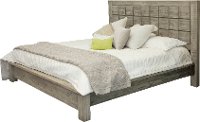 Rustic Whitewashed Queen Platform Bed - Vista