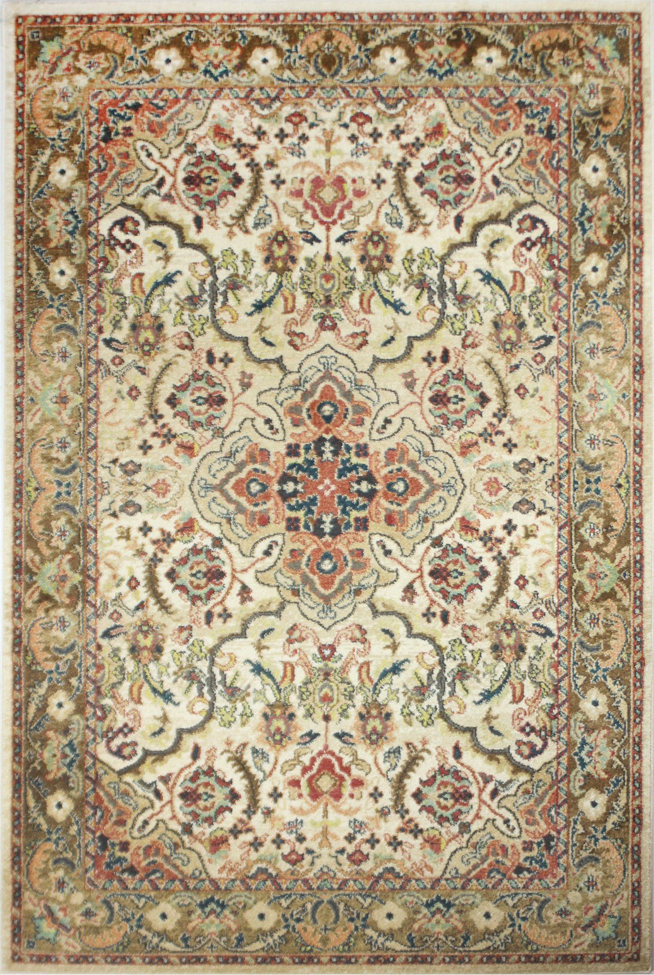 4 x 6 Small Traditional Bodhi Beige Area Rug - Buckingham-1