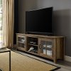 70 Inch Farmhouse Wood TV Stand - Rustic Oak