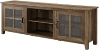 70 Inch Farmhouse Wood TV Stand - Rustic Oak-3