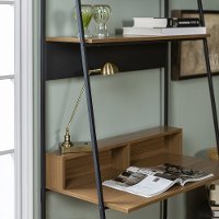 36 Inch Modern Wood Ladder Computer Desk - Mocha-2
