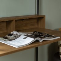 36 Inch Modern Wood Ladder Computer Desk - Mocha-3