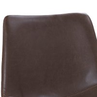 Industrial Brown Faux Leather Bar Stools (Set of 2)-4