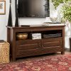 44 Inch Traditional Wood TV Stand - Brown