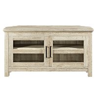 Modern Farmhouse 44 Inch Wood Corner TV Stand - White Oak-4