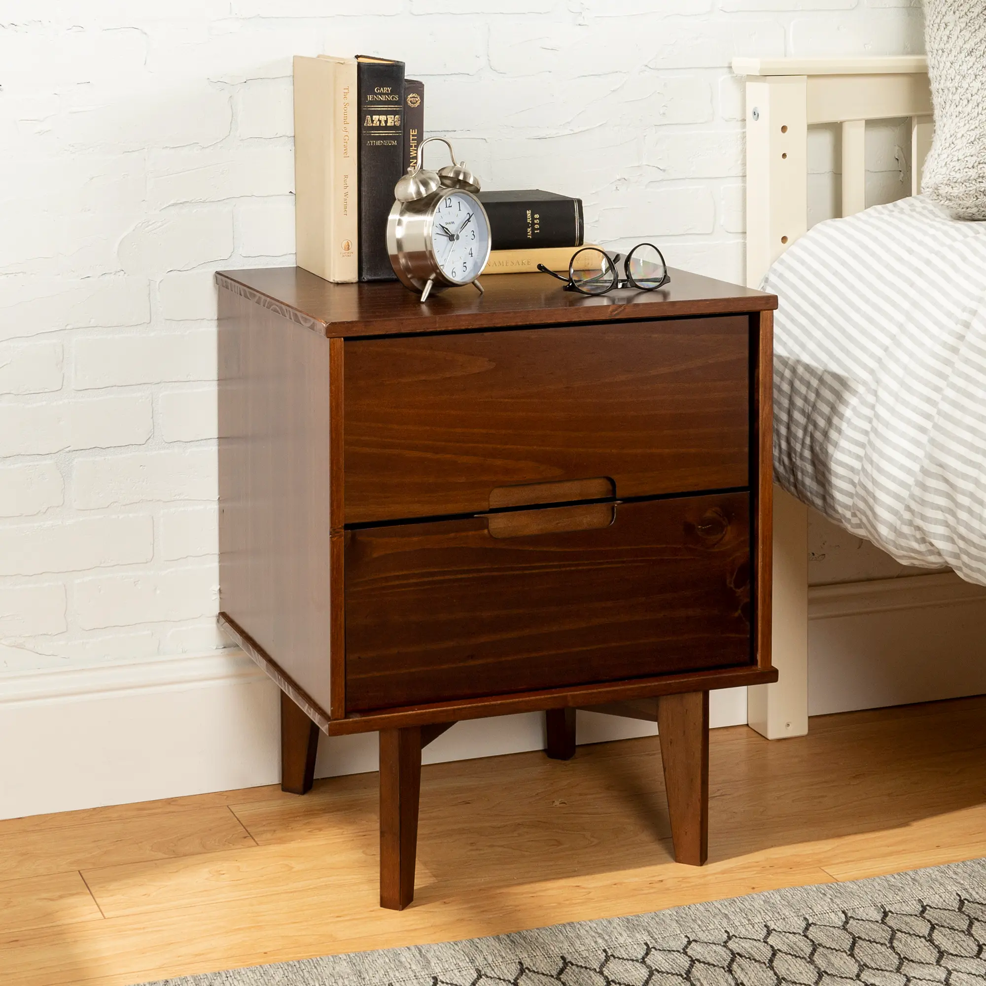 BR2DSLNSWT Mid-Century Modern Walnut Brown Nightstand-1