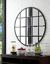 40 Inch Round Modern Black Window Wall Mirror