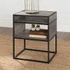 AF20JERGW Caleb Gray Industrial Side Table - Walker Edison