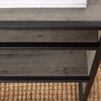 Industrial Modern Side Table - Grey Wash-2