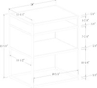 Industrial Modern Side Table - Grey Wash-5