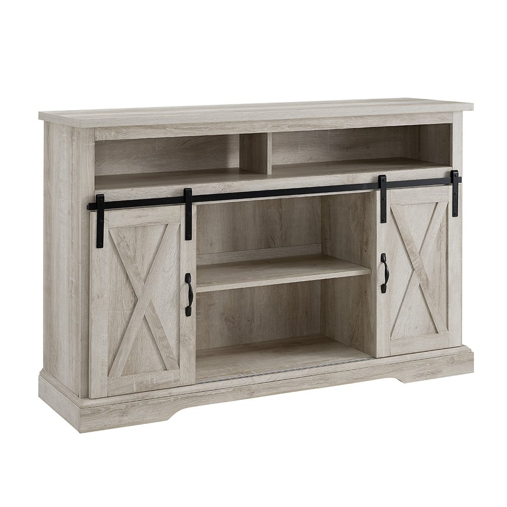 W52HBSBDWO Modern Farmhouse 52 Inch TV Stand - White Oak-4