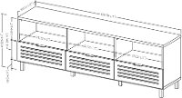 W70JACSDDW Modern 70 Inch TV Stand - Dark Walnut-5