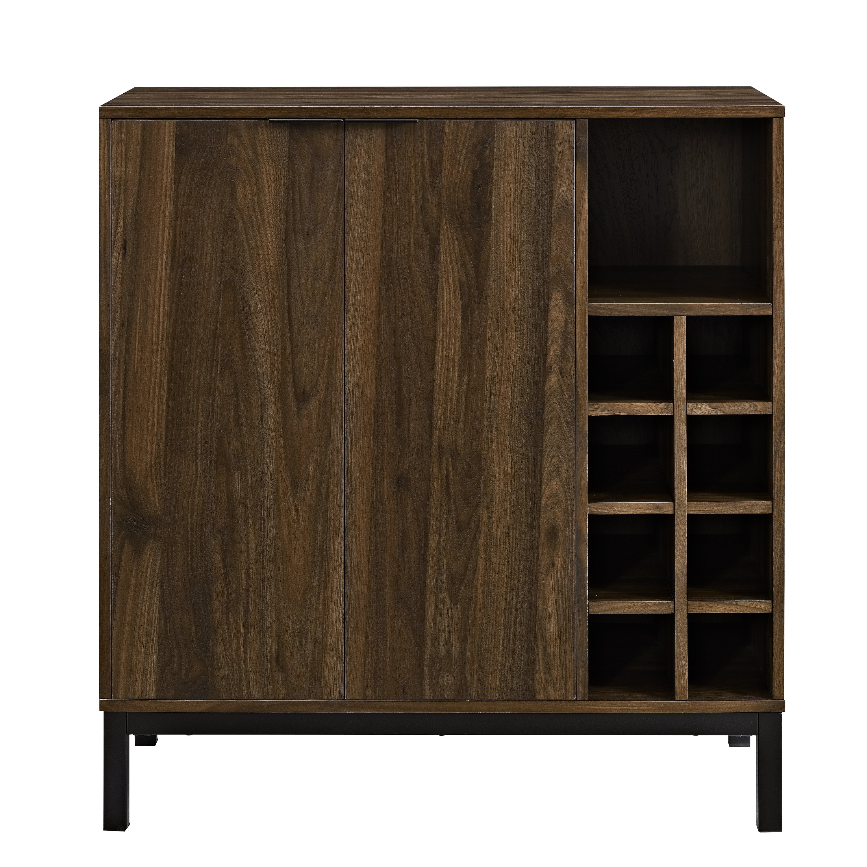 BU34COBCDW Modern Dark Walnut Bar Cabinet-4