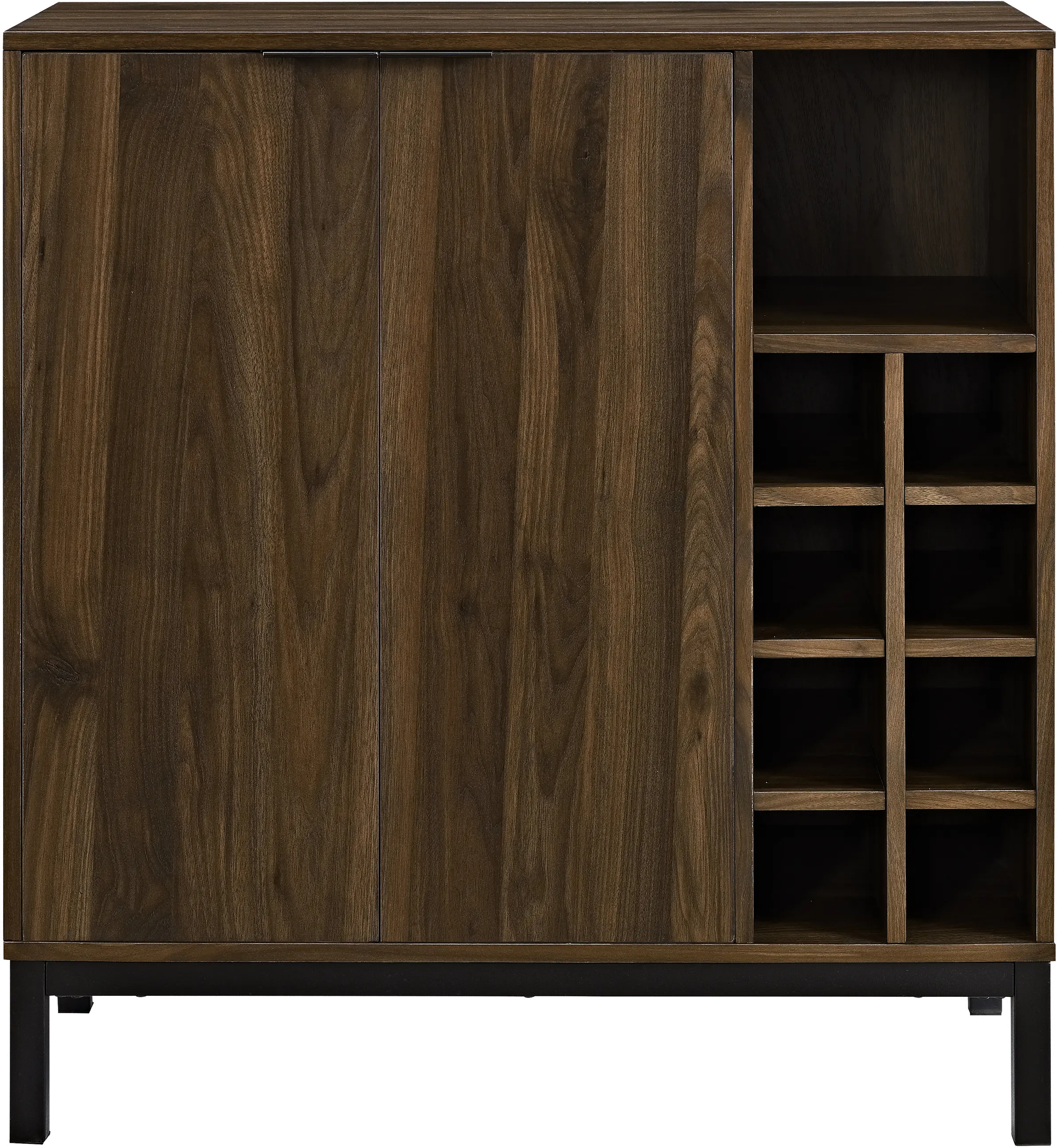 BU34COBCDW Modern Dark Walnut Bar Cabinet-4