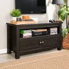 Contemporary Wood 44 Inch TV Stand - Black
