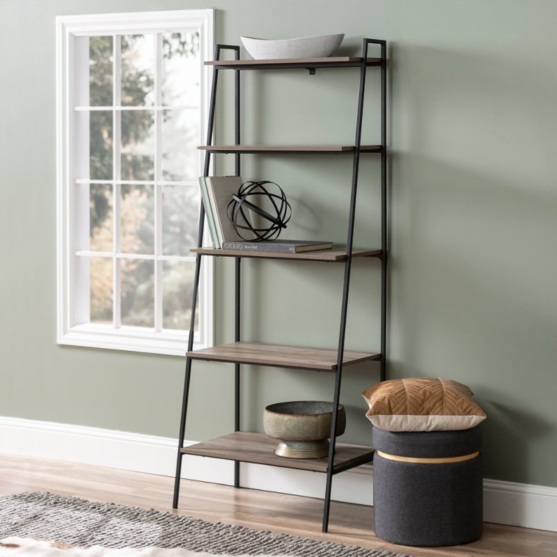 Industrial Ladder Bookcase Rc Willey, Value City Ladder Bookcase