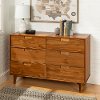 Mid Century Modern Caramel Brown Dresser - Sloane
