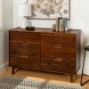 Mid Century Modern Walnut Brown Dresser - Sloane